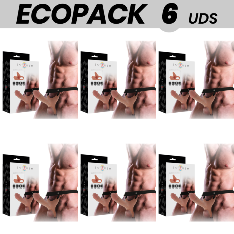 ECOPACK 6 EINHEITEN - INTENSE HOHLGESCHIRR MIT DILDO 16 X 3,5 CM
