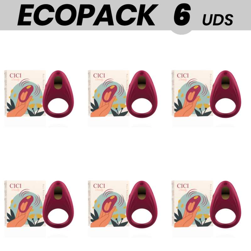 ECOPACK 6 EINHEITEN - CICI BEAUTY PREMIUM SILICONE VIBRATING RING
