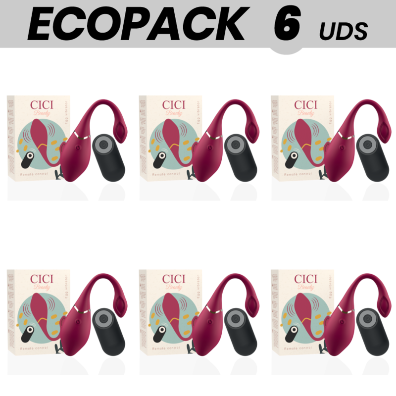 ECOPACK 6 EINHEITEN - CICI BEAUTY PREMIUM SILICONE EGG VIBRATOR REMOTE CONTROL