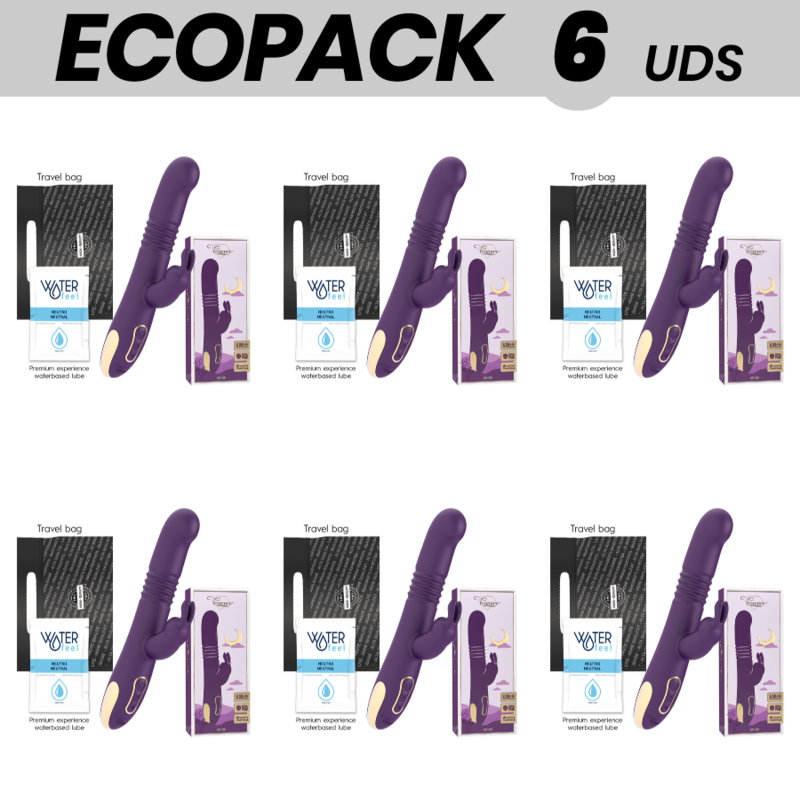 ECOPACK 6 EINHEITEN - TREASURE BASTIAN RABBIT UP DOWN, ROTATOR VIBRATOR COMPATIBLE CON WATCHME WIRELESS TECHNOLOGY