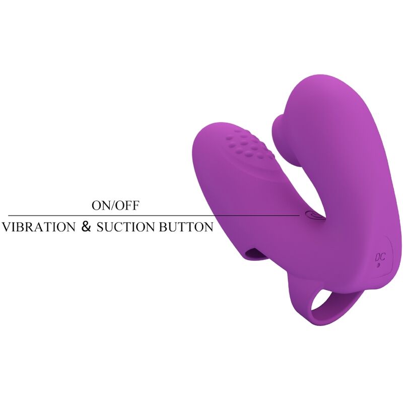 PRETTY LOVE - ATHENA FINGERVIBRATOR MIT KLITORISSTIMULATOR LILA – Bild 5