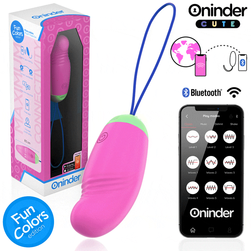 Rotierendes Vibro-Ei aus Silikon mit weltweiter App