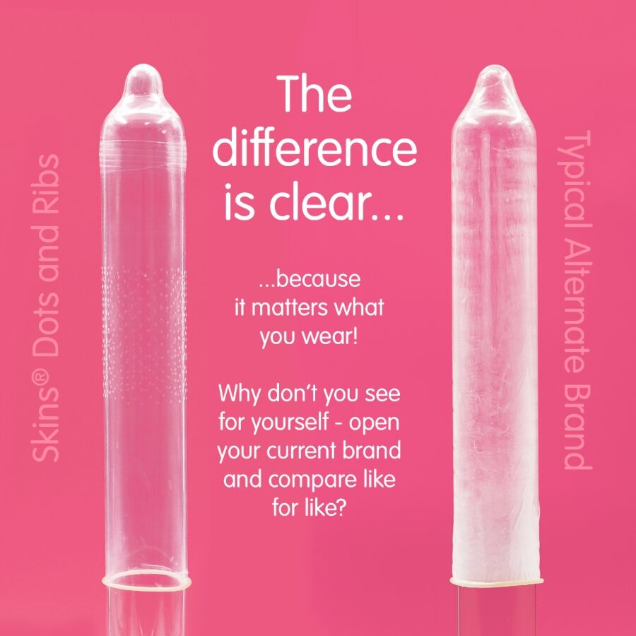 SKINS - DOTS RIBS PREMIUM-KONDOME 4ER-PACK – Bild 3