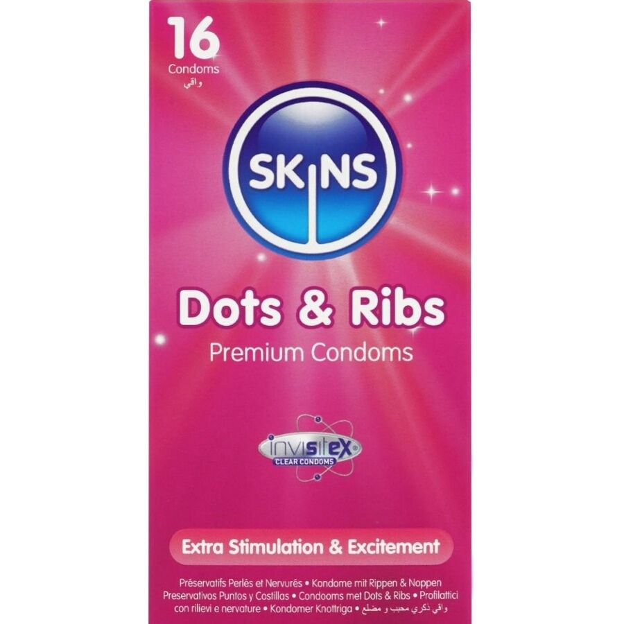 SKINS - DOTS  RIBS PREMIUM-KONDOME PACKUNG 16