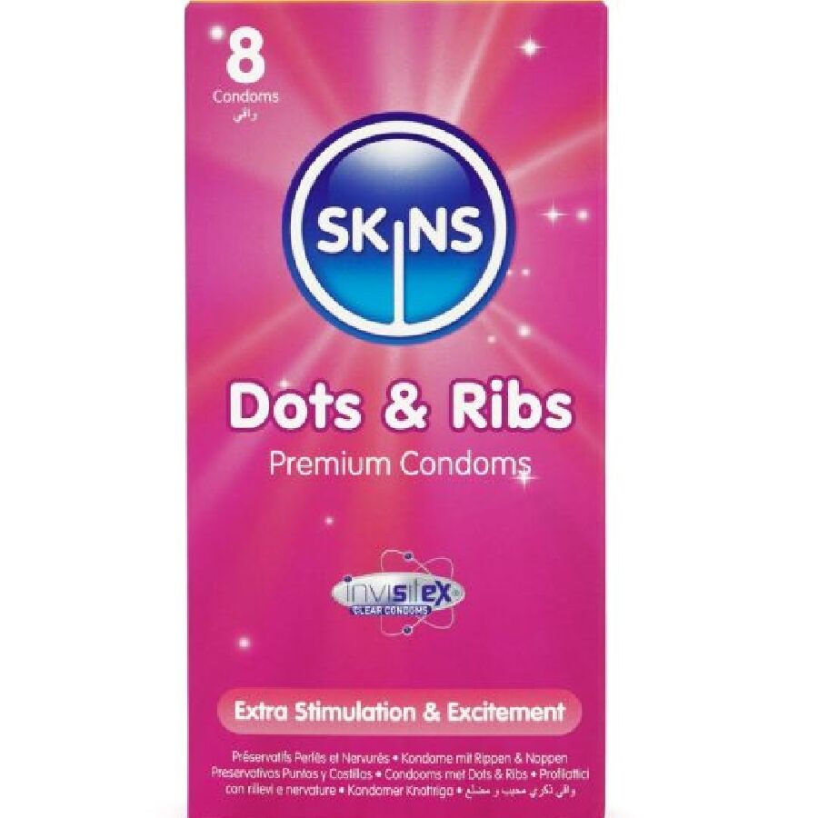 SKINS - DOTS  RIBS PREMIUM-KONDOME PACKUNG 8