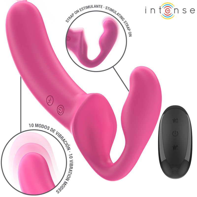 INTENSE - AMY DOPPELVIBRATOR 20 CM ROSA FERNBEDIENUNG – Bild 2