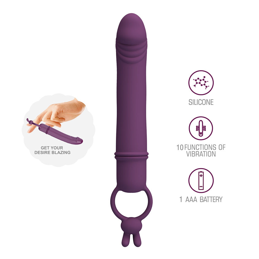PRETTY LOVE - CORA VIBRATOR PENISFORM MIT WIDERSTANDSRING – Bild 2