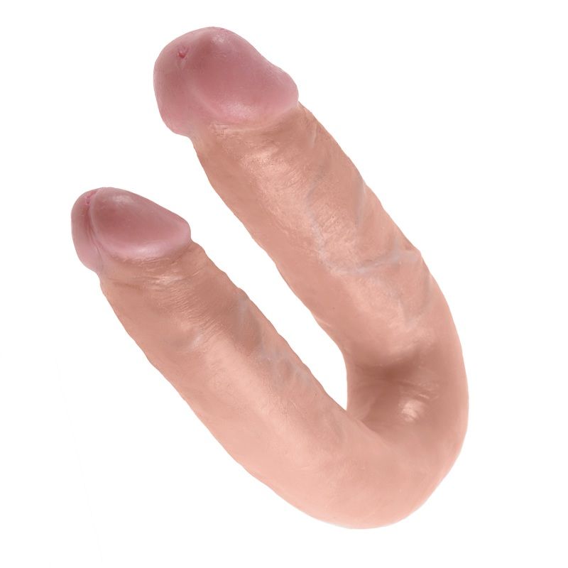 KING COCK - DOPPELPENETRATIONSDILDO 13.9 CM NATÜRLICH – Bild 3