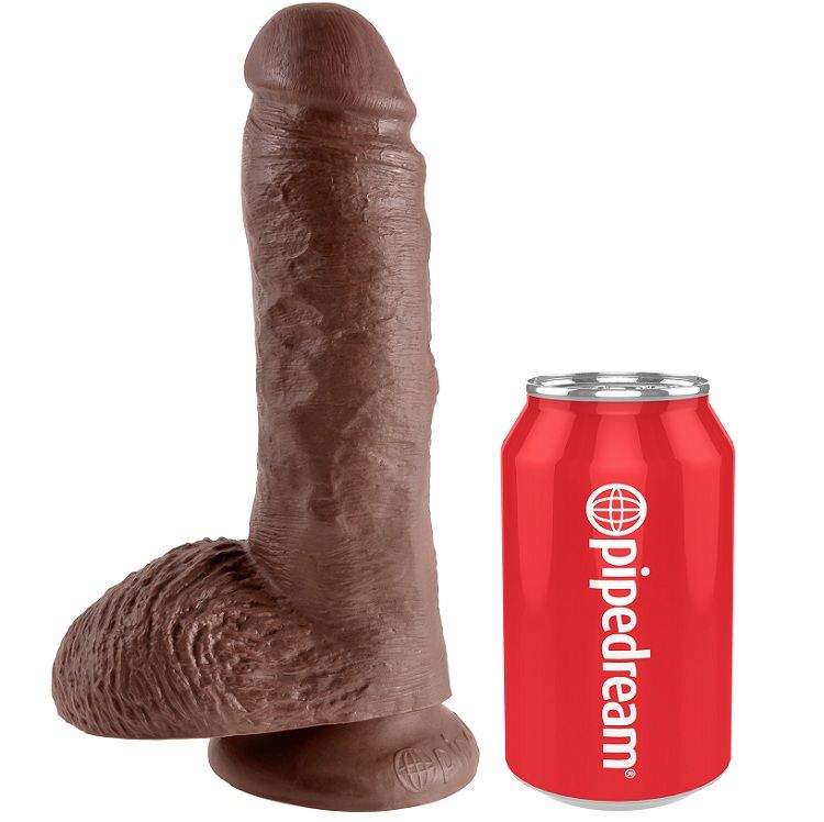 KING COCK - 8" PENE REALÍSTICO MARRÓN 20.3 CM – Bild 3