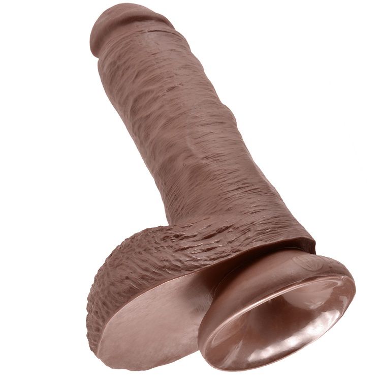KING COCK - 8" PENE REALÍSTICO MARRÓN 20.3 CM – Bild 5