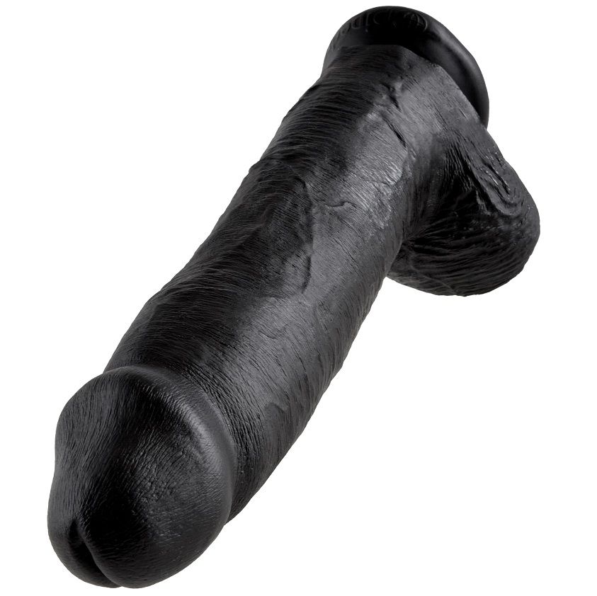 KING COCK - DILDO SCHWARZ MIT EIER 30.48 CM – Bild 3