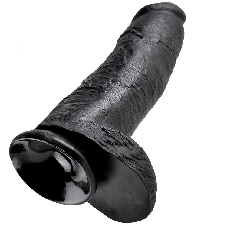 KING COCK - DILDO SCHWARZ MIT EIER 30.48 CM – Bild 4