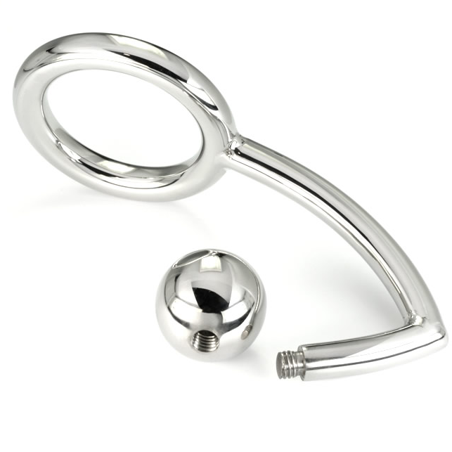 METAL HARD - PENISRING MIT ANAL-EINDRINGLINGSHAKEN, 45 MM – Bild 2