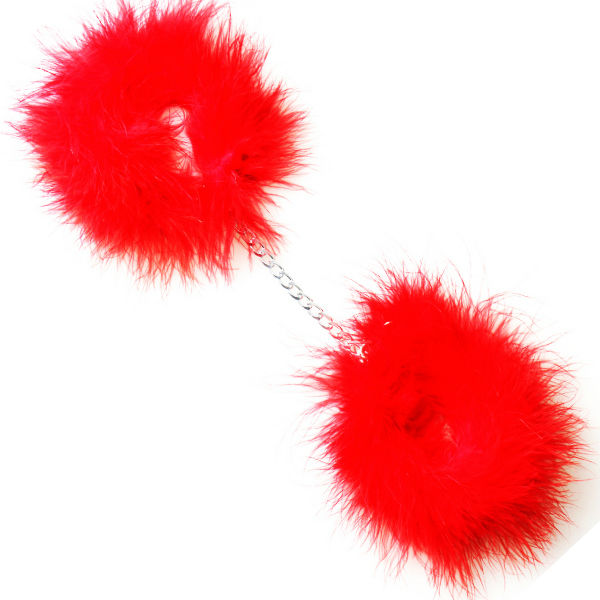 SECRETPLAY - ROTE MARABOU-HANDSCHELLEN – Bild 3