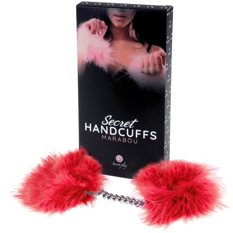 SECRETPLAY - ROTE MARABOU-HANDSCHELLEN – Bild 2