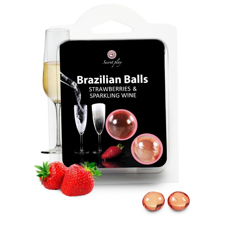 SECRETPLAY - BRASILIANISCHE KUGEL SET ERDBEER UND CHAMPAGNER – Bild 2